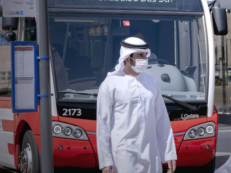 ولي عهد دبي يدشن الجيل الجديد من محطات حافلات المواصلات العامة في "الغبيبة"